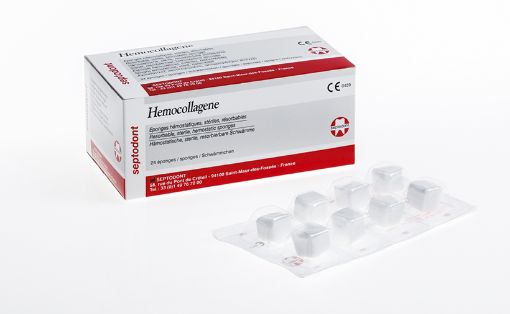 Hemocollagene, 24 stk sterile svamper, 0117O