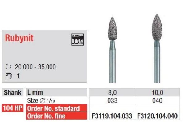 Rubynit trimmer, fine, 1 stk, F3119.104.033