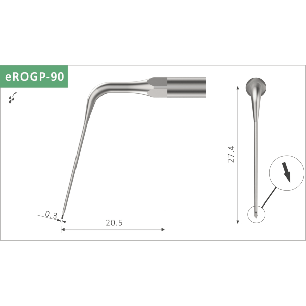 Ultrasonic Scalertips endo, 1 stk, eROGP-90