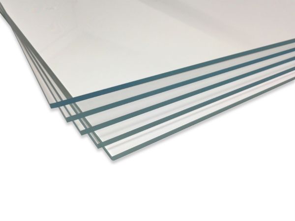 Glassplater glat/ru, 15x7cm  8 mm tykk