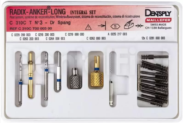 Radix-Anker Long stifter/skruer nr. 3 C261-3, blå  12stk