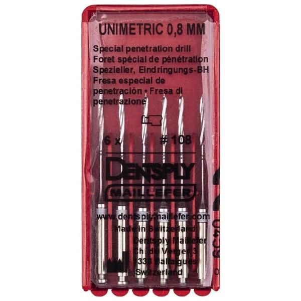 Special penetration drill Uniclip C021220010800, 6stk hvit 0,8mm