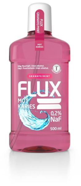 Flux munnskyll med granat eple / mint, 500ml  (8fl=1krt)