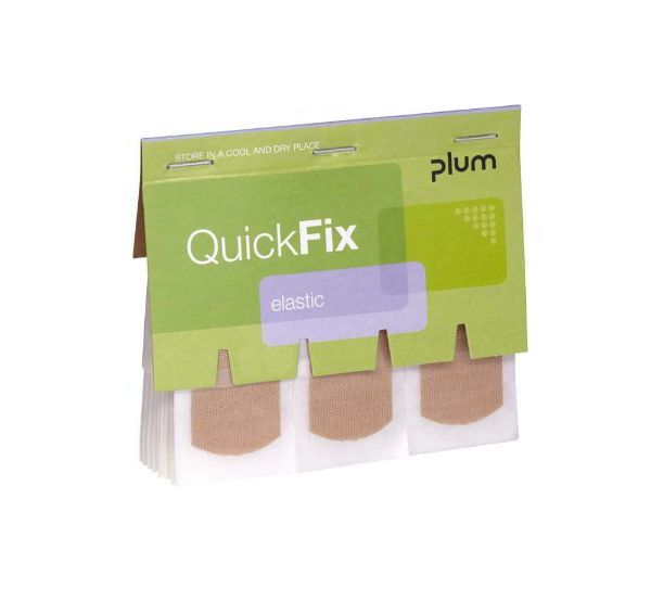 QuickFix Elstic refill plaster, 615512, 45 stk plaster (6 pk = 1 eske)