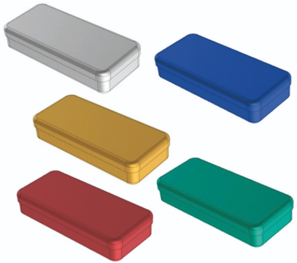 Aluminium boks, 180005-1, 1 stk, Nichrominox, 10x3x2, Boks m/lokk