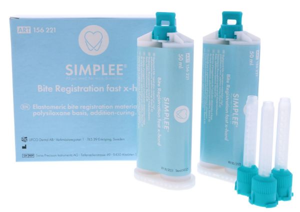 Simplee Bitt registrering, Fast X-Hard set, 2x50ml, 12 mixing tips, 156221