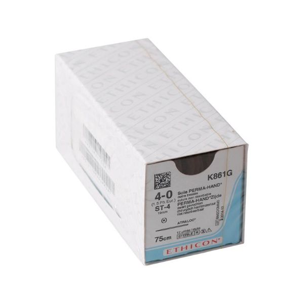 Sutur K861H silktråd 4-0 75cm, 36stk
