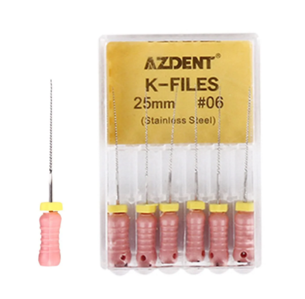 Premium Plus E30 Stainless steal, K-files #06, 25mm, 6 stk, E30K2506