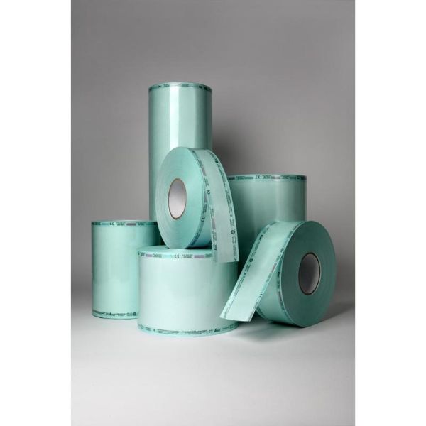 Autoklavrulle m/indikator, med fold, 5 x 20 cm, 200 m