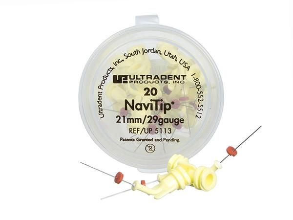 NaviTip Tips 29G 21 mm gul 4991, singel side åpning, 20 stk