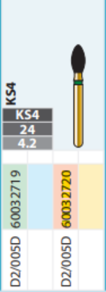 Diatech diamant KS, 314-024-04,2 F, 60032720