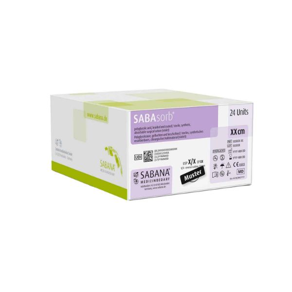 Sabana Sabasorb rapid, 4-0, 45cm, 16mm, klar, FS-2, 24 stk, S1G45CX16-24